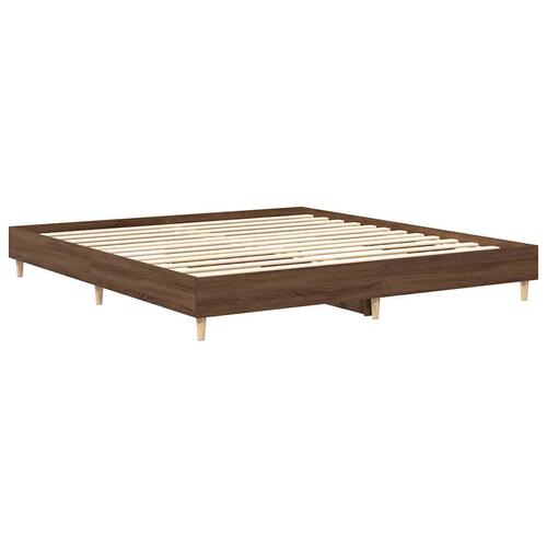 Sengestel uden madras 180x200 cm konstrueret træ brunt eg