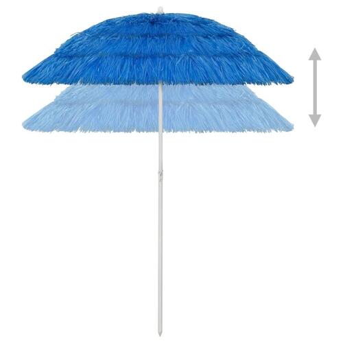 Hawaii-parasol 180 cm blå
