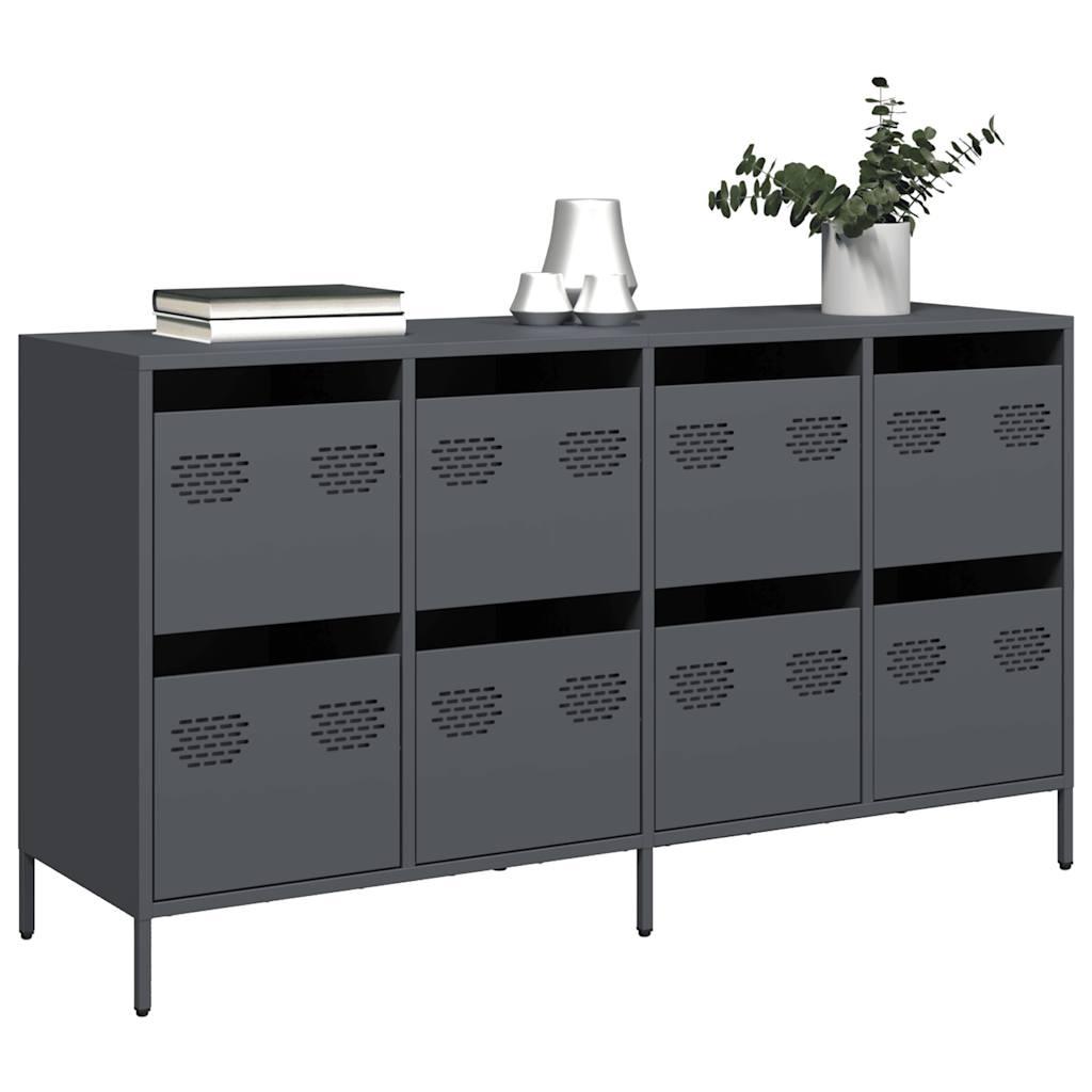 Skænk 135x39x73,5 cm koldvalset stål antracitgrå billede