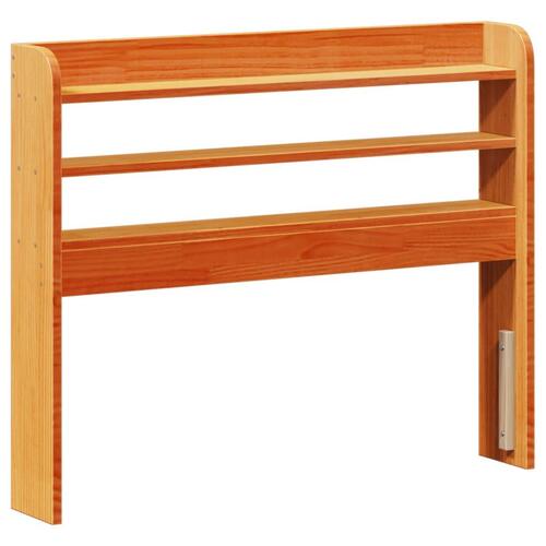 Sengeramme med sengegavl 90x200 cm massivt fyrretræ gyldenbrun
