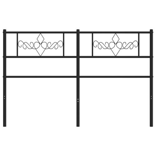 Sengegavl 140 cm metal sort