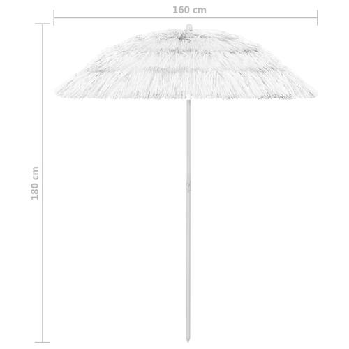 Hawaii-parasol 180 cm hvid