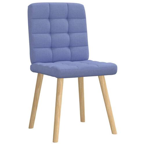 Spisebordsstole 2 stk. Jeans blåt stof