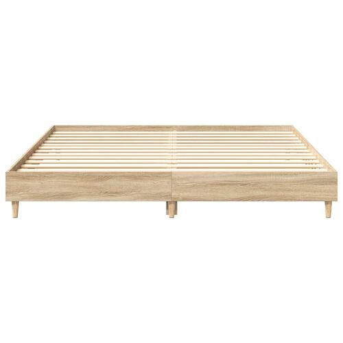 Sengeramme 160x200 cm uden madras konstrueret træ sonoma-eg