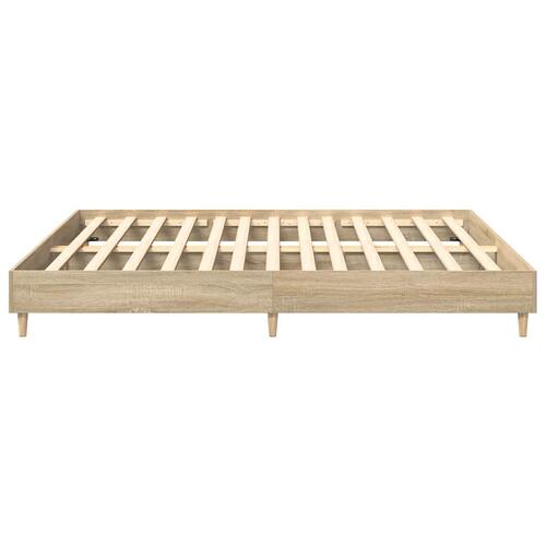 Sengeramme 160x200 cm uden madras konstrueret træ sonoma-eg