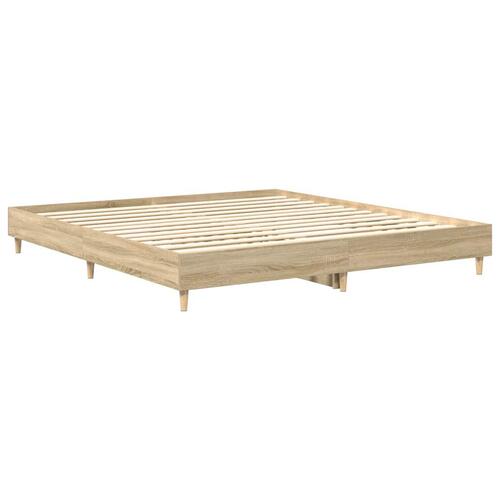 Sengeramme 160x200 cm uden madras konstrueret træ sonoma-eg