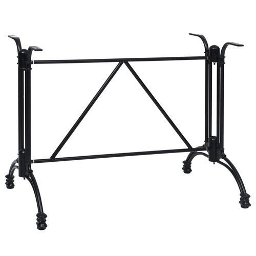 Bordben til bistrobord 93x60x72 cm støbt aluminium sort