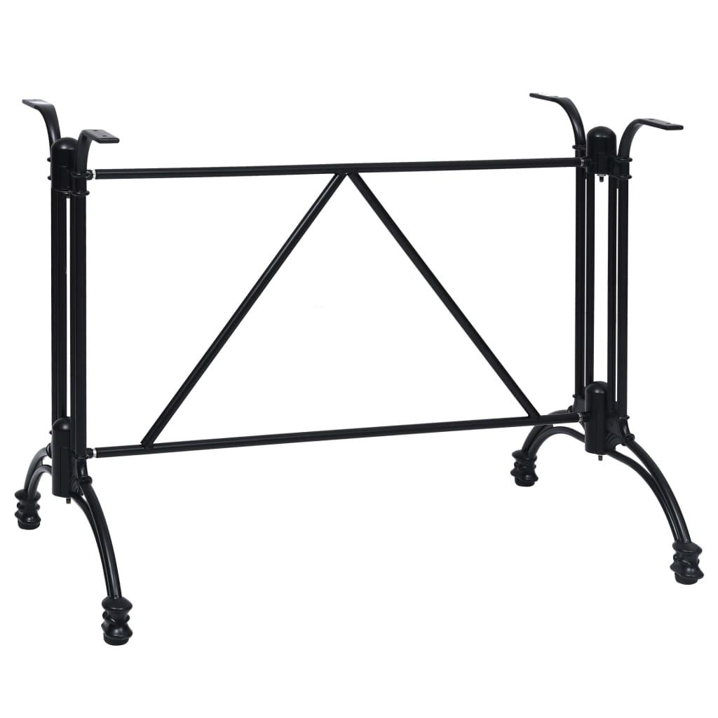 Bordben til bistrobord 93x60x72 cm støbt aluminium sort