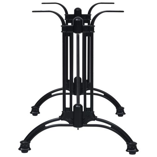 Bordben til bistrobord 93x60x72 cm støbt aluminium sort