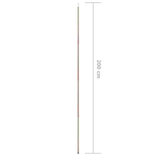 Stænger til solsejl 2 stk. 200 cm galvaniseret stål