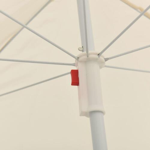 Parasol med stålstang 180 cm sandfarvet