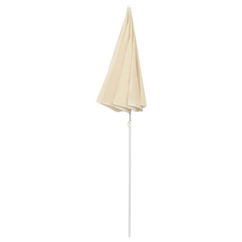 Parasol med stålstang 180 cm sandfarvet