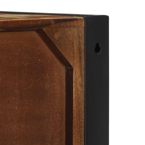 Sengeskabe 2 stk 40x35x25 cm massivt genbrugstræ flerfarvet