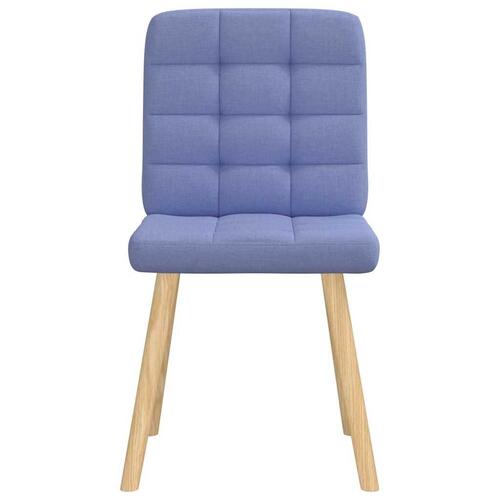 Spisebordsstole 4 stk. Jeans blåt stof
