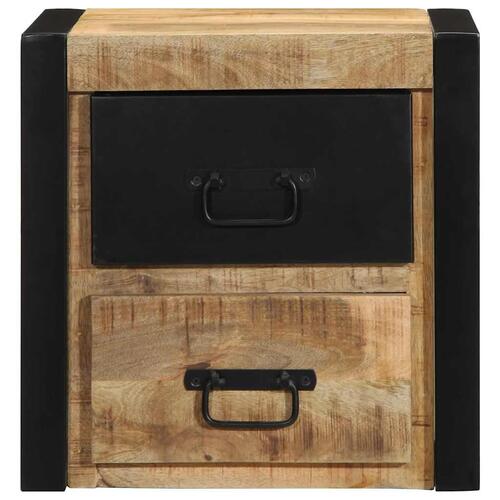 Sengeskabe 2 stk 40x35x40 cm massivt ru mangotræ