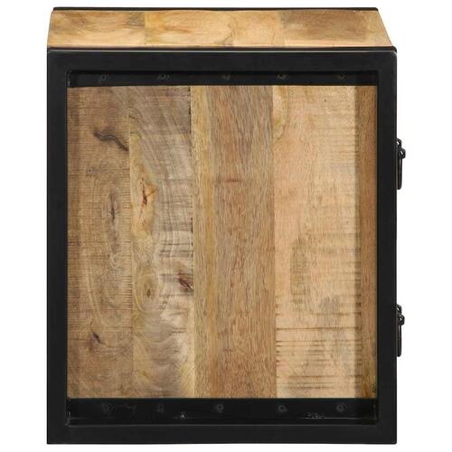 Sengeskabe 2 stk 40x35x40 cm massivt ru mangotræ