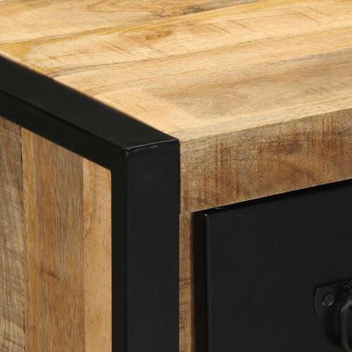Sengeskabe 2 stk 40x35x40 cm massivt ru mangotræ