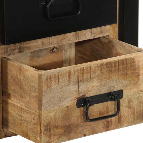 Sengeskabe 2 stk 40x35x40 cm massivt ru mangotræ