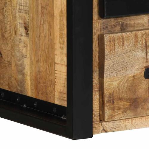 Sengeskabe 2 stk 40x35x40 cm massivt ru mangotræ
