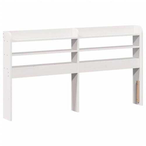 Sengeramme uden madras 135x190 cm massivt fyrretræ hvid