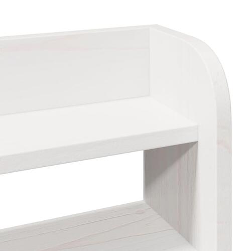 Sengeramme uden madras 135x190 cm massivt fyrretræ hvid