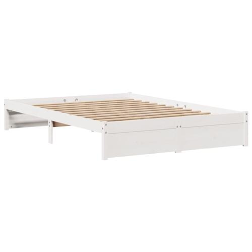Sengeramme med hovedgærde uden madras Hvid 160x200 cm
