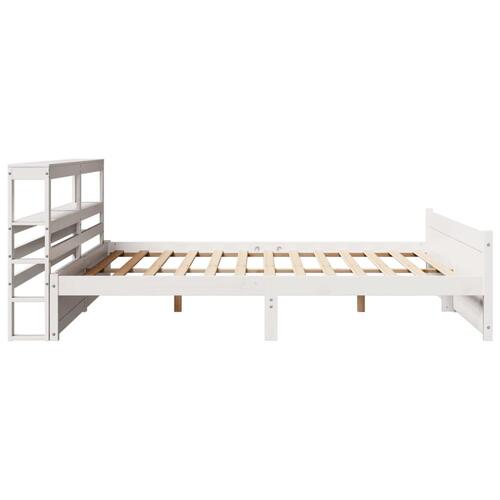 Sengeramme med hovedgærde uden madras Hvid 180x200 cm