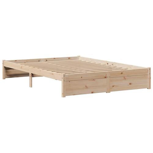 Sengeramme med sengegavl 160x200 cm massivt fyrretræ
