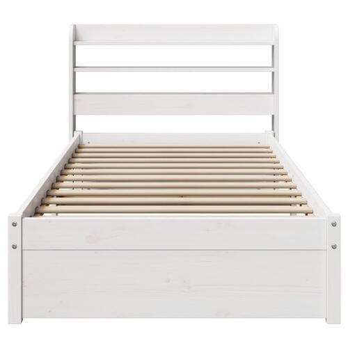 Sengeramme med hovedgærde uden madras Hvid 100x200 cm
