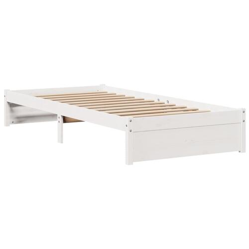 Sengeramme med hovedgærde uden madras Hvid 100x200 cm