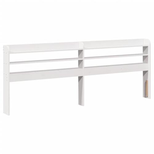 Sengeramme med hovedgærde uden madras Hvid 200x200 cm