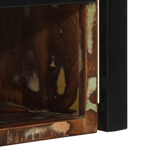 Sengeskabe 2 stk 40x35x40 cm massivt genbrugstræ flerfarvet