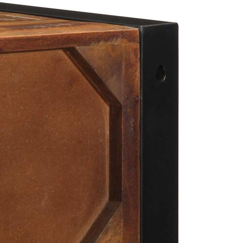 Sengeskabe 2 stk 40x35x40 cm massivt genbrugstræ flerfarvet
