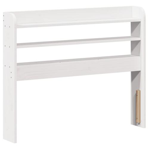 Sengeramme med sengegavl 75x190 cm massivt fyrretræ hvid