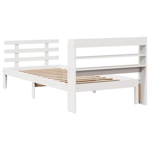 Sengeramme med hovedgærde uden madras Hvid 100x200 cm