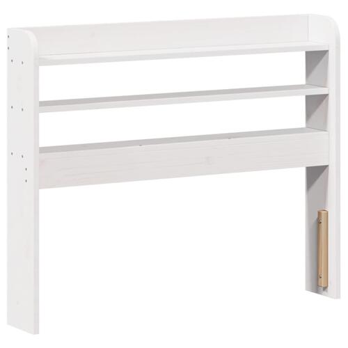Sengeramme uden madras 75x190 cm massivt fyrretræ hvid