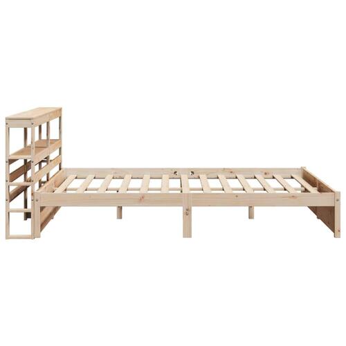 Sengeramme med sengegavl 180x200 cm massivt fyrretræ
