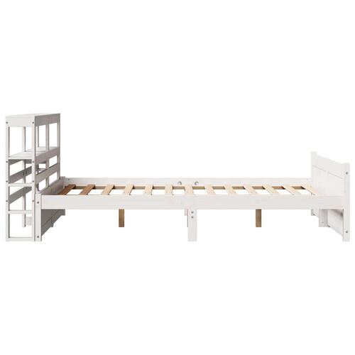 Sengeramme med hovedgærde uden madras Hvid 140x200 cm