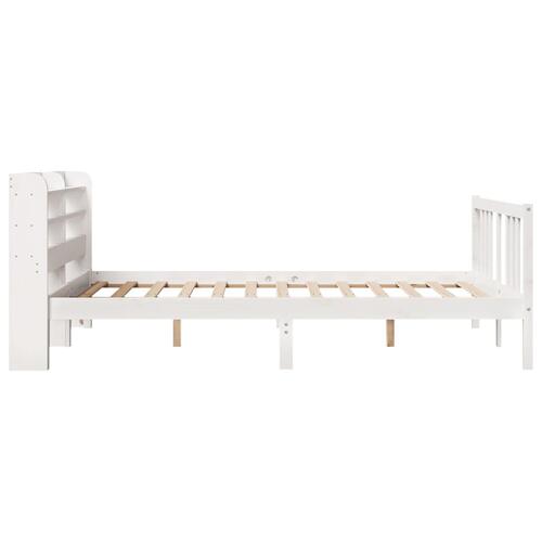 Sengeramme med hovedgærde uden madras Hvid 140x200 cm