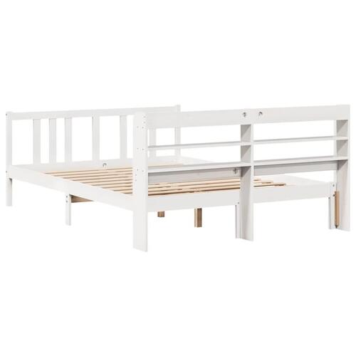 Sengeramme med hovedgærde uden madras Hvid 140x200 cm