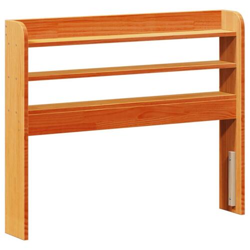 Sengeramme med sengegavl 90x190 cm massivt fyrretræ gyldenbrun