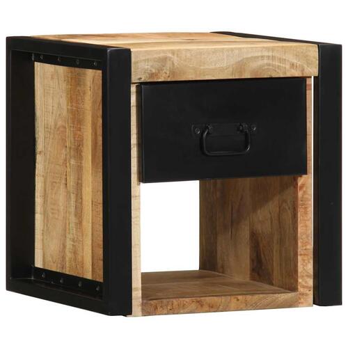 Sengeskabe 2 stk 40x35x40 cm massivt ru mangotræ