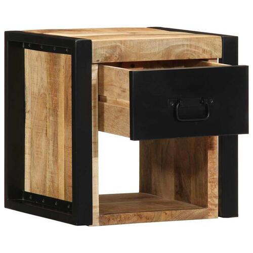 Sengeskabe 2 stk 40x35x40 cm massivt ru mangotræ