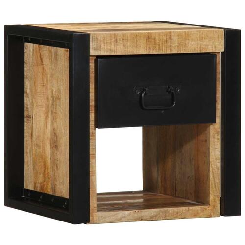 Sengeskabe 2 stk 40x35x40 cm massivt ru mangotræ