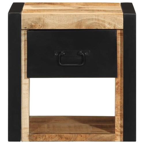 Sengeskabe 2 stk 40x35x40 cm massivt ru mangotræ