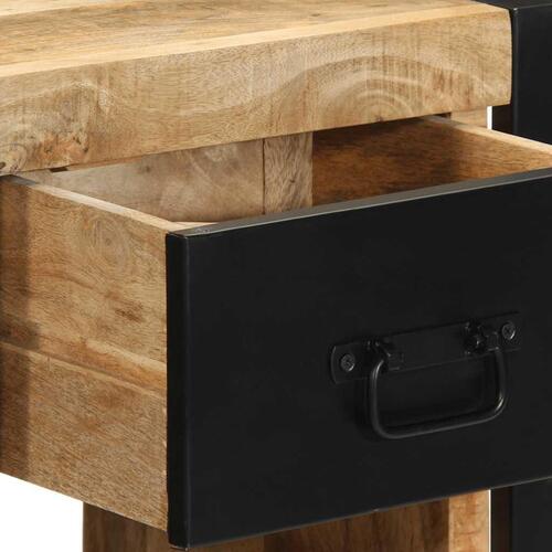Sengeskabe 2 stk 40x35x40 cm massivt ru mangotræ