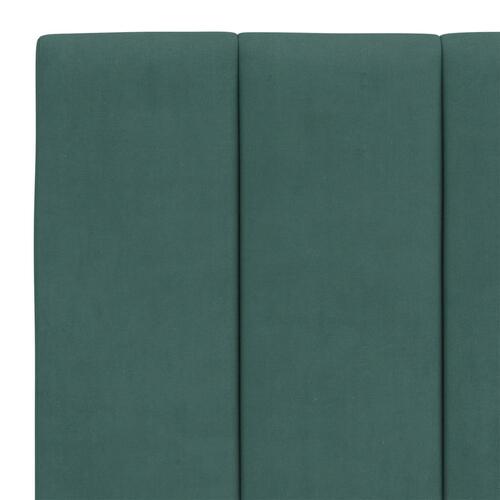 Seng med madras 140x190 cm velour mørkegrøn