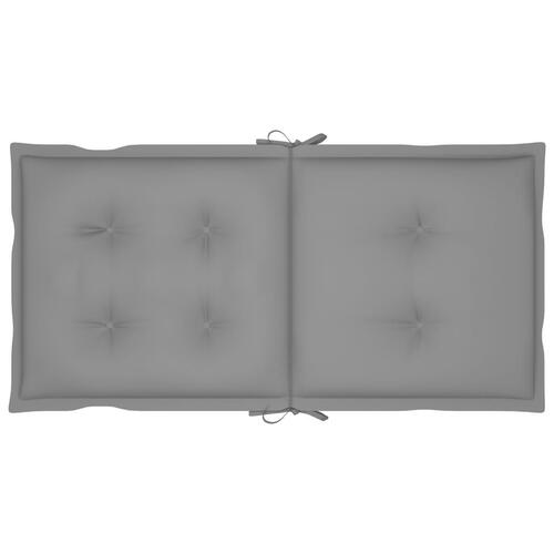 Stolehynder m. lav ryg 4 stk. 100x50x7 cm stof grå