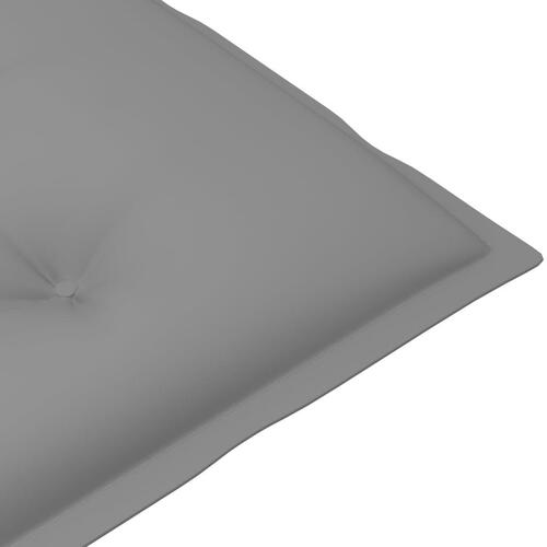 Stolehynder m. lav ryg 4 stk. 100x50x7 cm stof grå