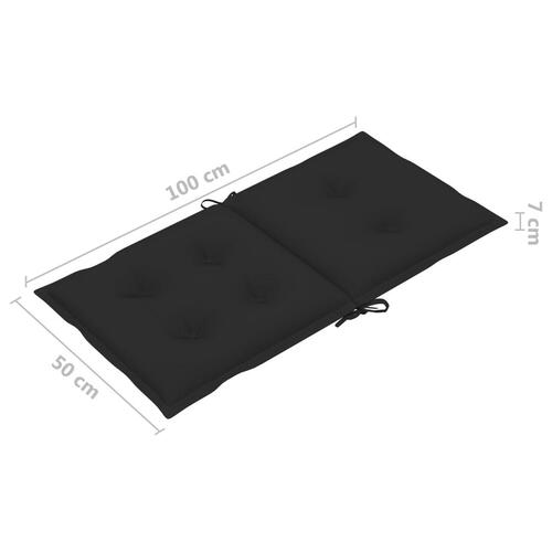 Hynder til havestol 6 stk. 100x50x7 cm gråbrun